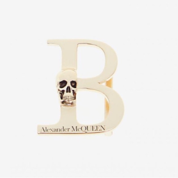 Alexander McQueen Shoes | Mens|Womens Alphabet Sneaker Charm Pale Gold LETTER B - Picture 1 of 4